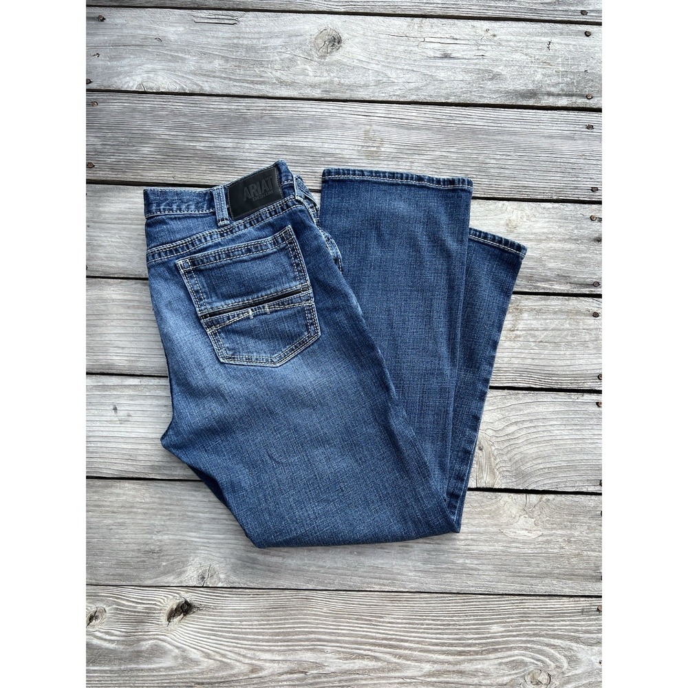 Ariat M7 Slim Fit Straight Leg Jeans Blue Thrashed Mens 38x30